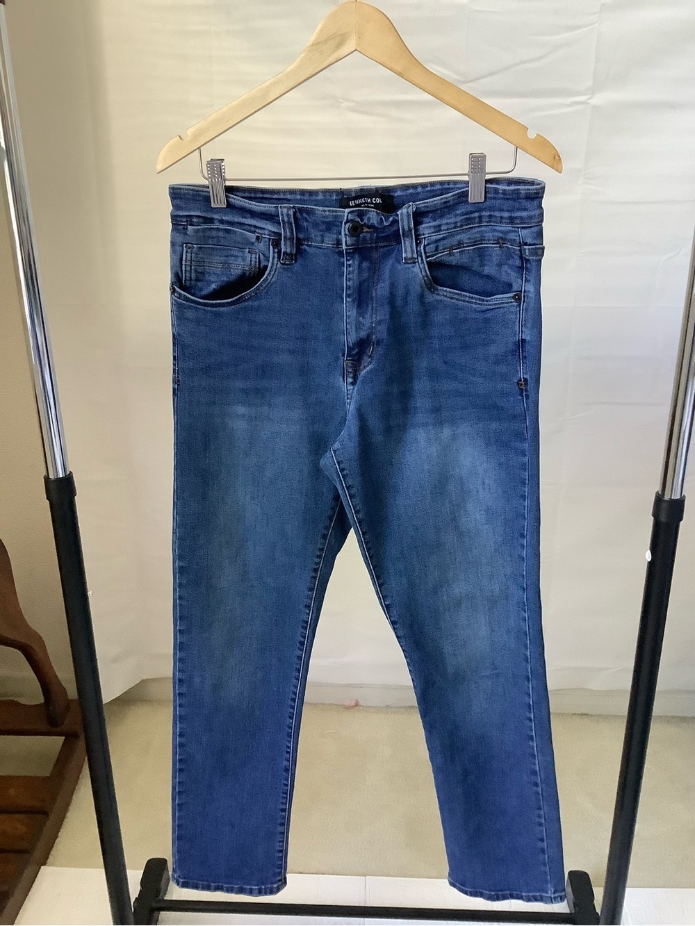 Kenneth Cole Blue Straight Leg Denim Jeans Men's 32 x 29